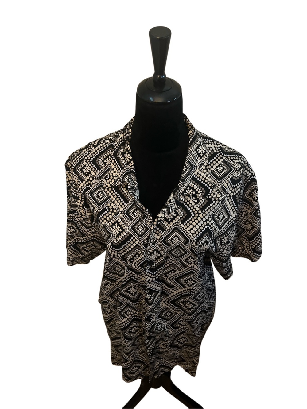 Kenneth Cole Geometric Short-Sleeve Men's Shirt (xxl)